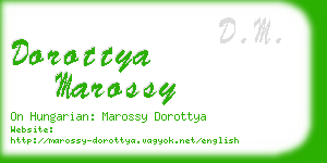 dorottya marossy business card